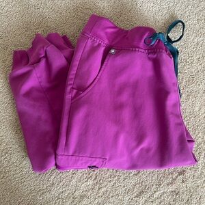 Figs Bright Fushia HW Zomara L/T scrub pants